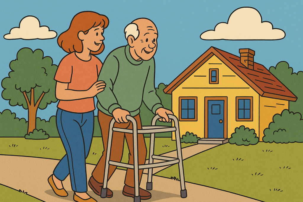 Retour d'un proche à la maison