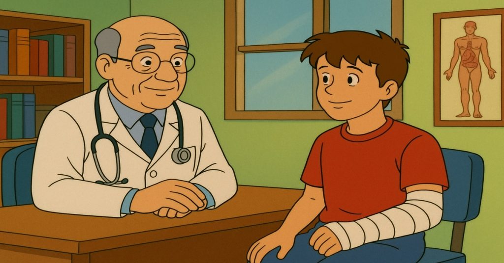 Patient chez médecin traitant pour voir la contiuité des soins à domicile